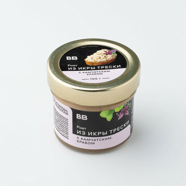 Риет из икры трески с камчатским крабом