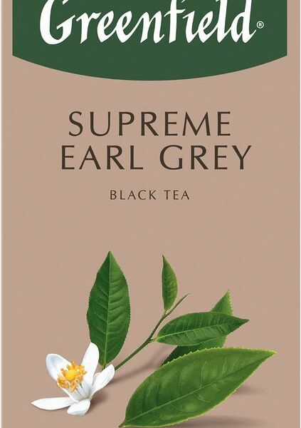 Чай черный Greenfield Supreme Earl Grey с ароматом бергамота 20х2г