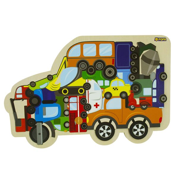 Игрушка Пазл Fofa Машинки 280х195х6мм