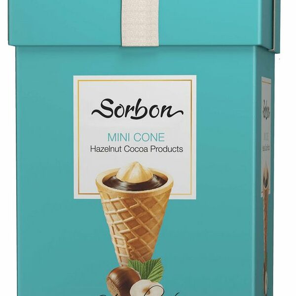 Конфеты Sorbon Мини-рожок хрустящий Фундук с какао, 200 г
