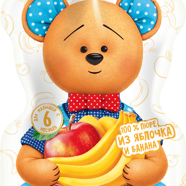 Пюре фруктовое Bambolina Яблоко банан 180г ДП