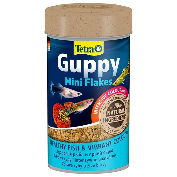 Tetra Guppy корм для всех видов гуппи (мини-хлопья)