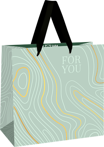 Пакет подарочный Meshu Smooth line, фольга, матовая ламинация, 20х20х10 см, Арт. 371131