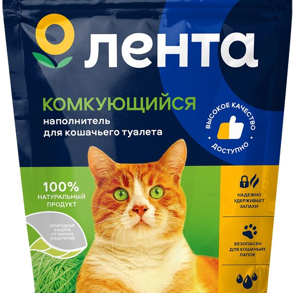 Наполнитель для кошачьего туалета Лента комкующийся, 5кг