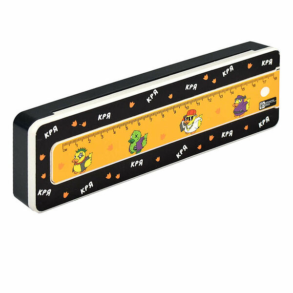 Пенал школьный Феникс+ в комплекте с линейкой Кря