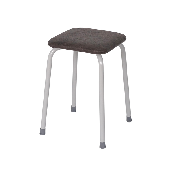 Табурет квадратный Пенёк крепкий 224, цвет сиденья коричневый, 48.5х48.5х47 см