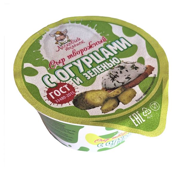 

Сыр творожный Ласковый теленок с огурцами и зеленью БЗМЖ 140 г