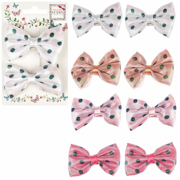 Lukky: Fashion. Набор из 2 заколок-зажимов. Бантик в горошек, в ассортименте (1434151)