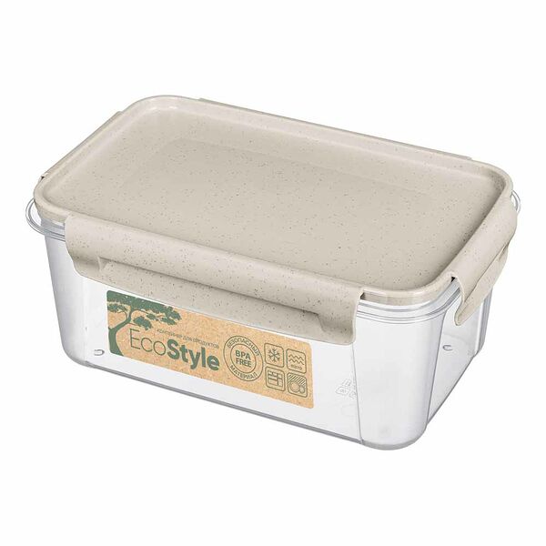 Контейнер для продуктов LOCK&OK, 1.1 л, пластик, бежевый флэк