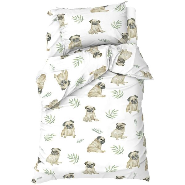 Комплект постельного белья Этель Little pugs, 1.5-сп, бязь, 100% хлопок