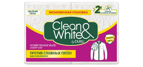 Мыло хозяйственное Duru Clean&White против сложных пятен