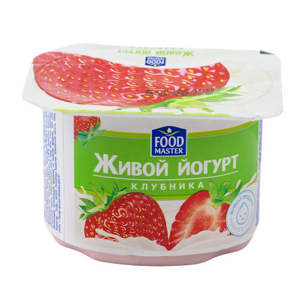 Йогурт FoodMaster Живой клубника 1.5% 110 г