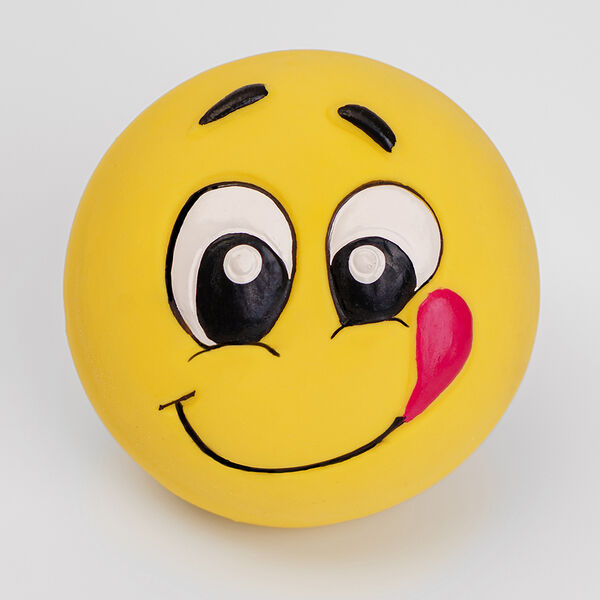 Игрушка для собак Rurri Смайлик, латекс желтый