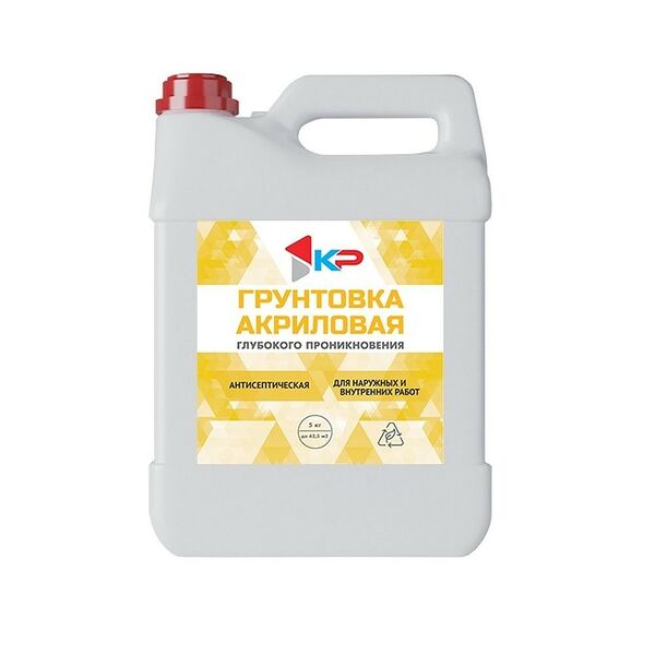 Грунт акриловый КР глубокого проникновения антисептический, 5 кг