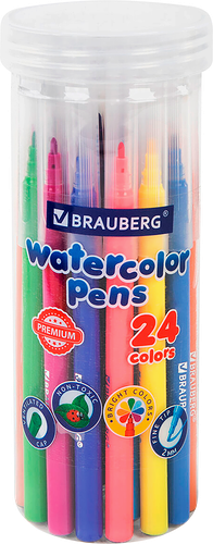 Фломастеры Brauberg Premium классические 24 цвета