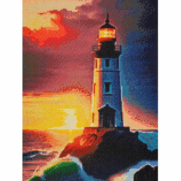 Cr 340174 Алмазная мозаика 'Маяк на закате', 30х40, Cristyle