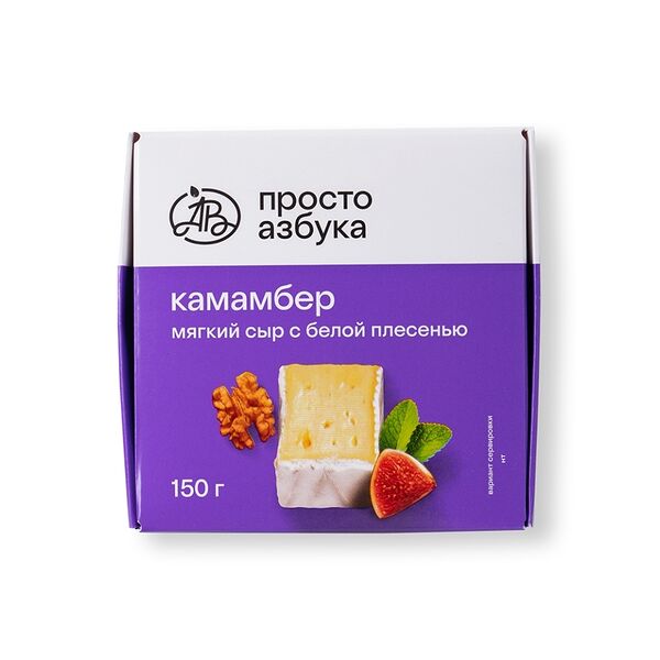 Сыр мягкий с белой плесенью Камамбер м.д.ж. в с.в. 50% Просто Азбука