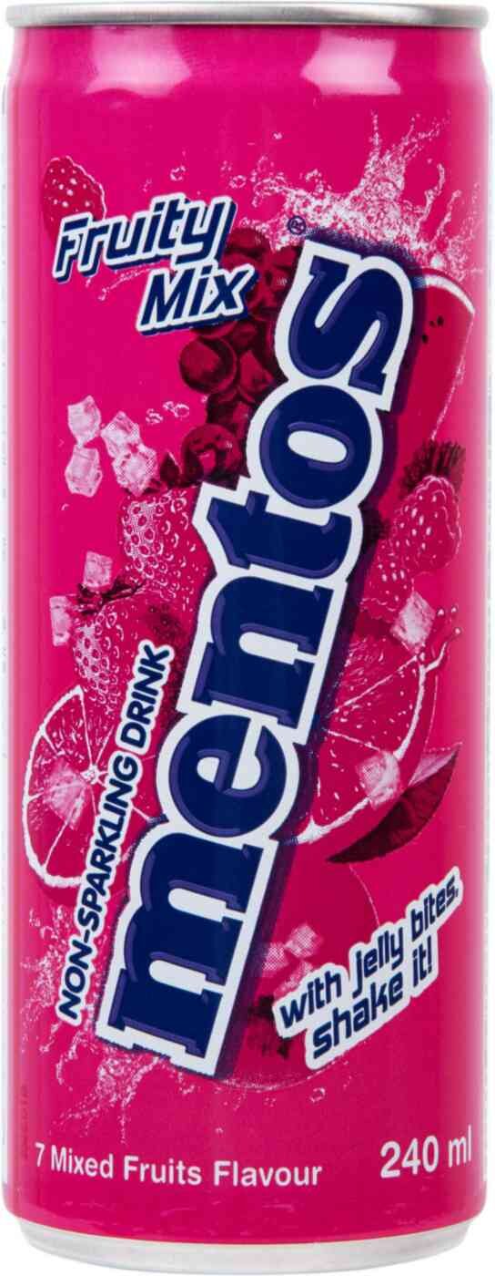 

Напиток газированный Mentos Fruity Mix с кусочками мармелада 240 мл