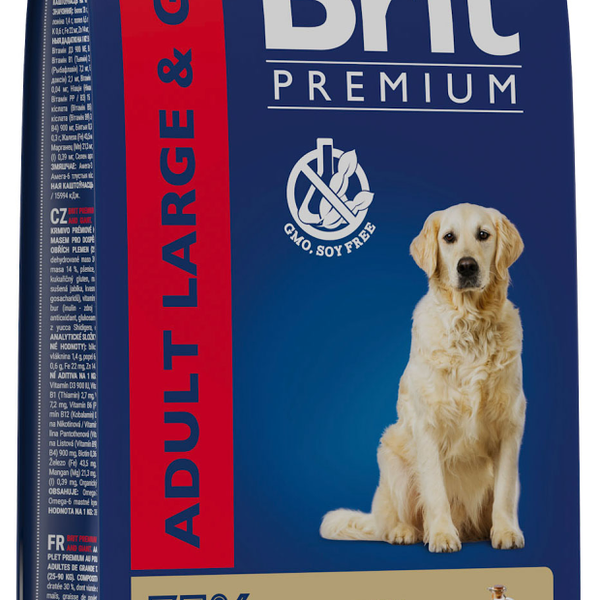 Корм для собак Brit Premium курица (для крупных пород)