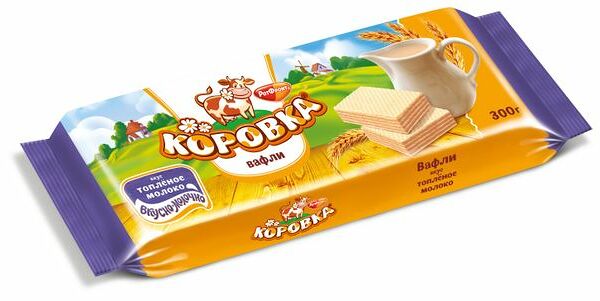 Вафли Коровка Рот Фронт топленое молоко 300 г