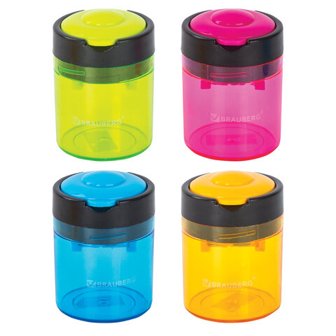 

Точилка Brauberg Office Round 2 отверстия для чернографитных карандашей 1 шт. в ассортименте