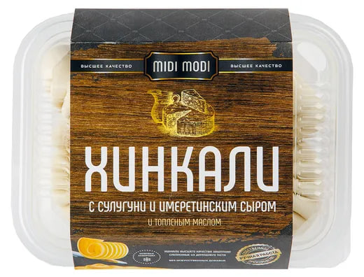 

Хинкали Midi Modi с сулугуни и имеретинским сыром 520 г