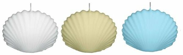 Свеча Kukina Raffinata Ракушка, 55х45 мм, 1 шт, в ассортименте