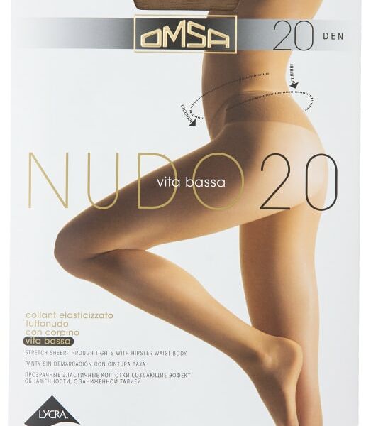 Колготки Omsa Nudo Vita Bassa 20 Daino Бежевые Размер 4