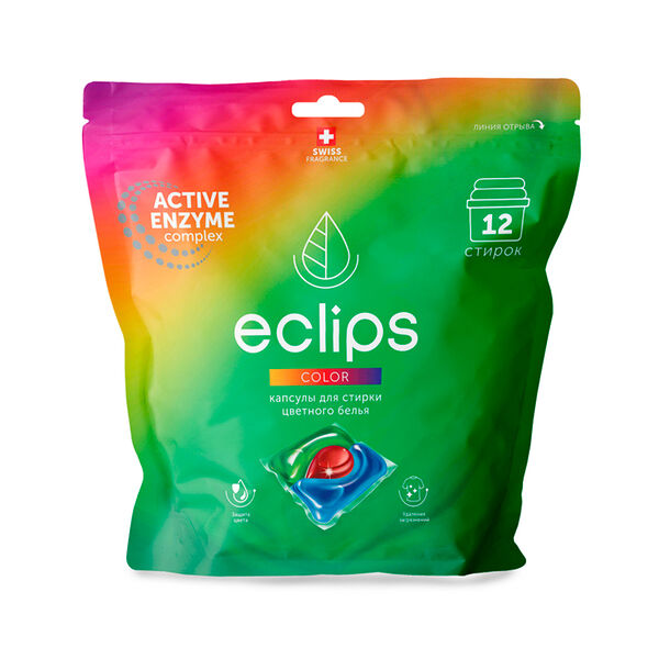 Капсулы для стирки Eclips Color 12шт