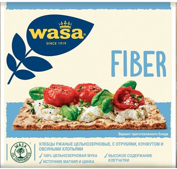 Хлебцы Wasa ржаные с отрубями кунжутом и овсяными хлопьями 230г