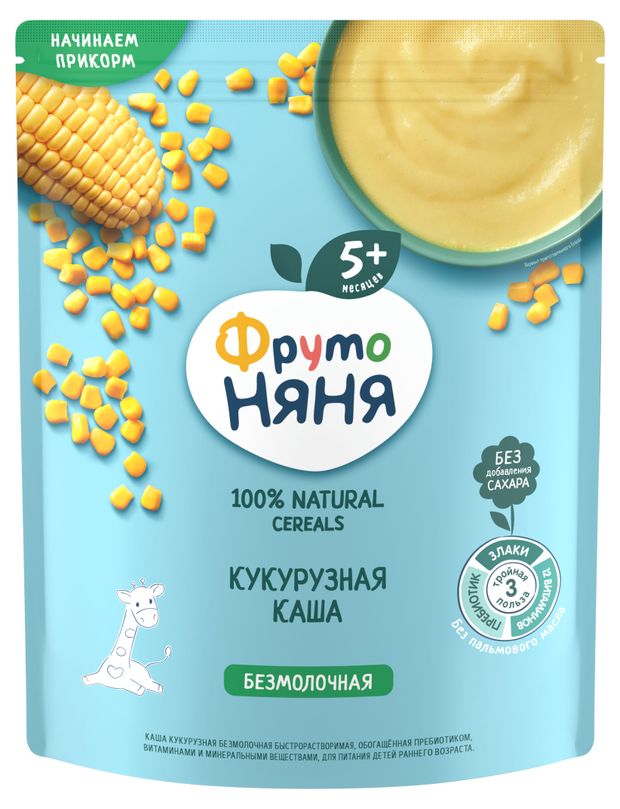 

Каша детская Фрутоняня безмолочная кукурузная, с 5 месяцев, 180 г