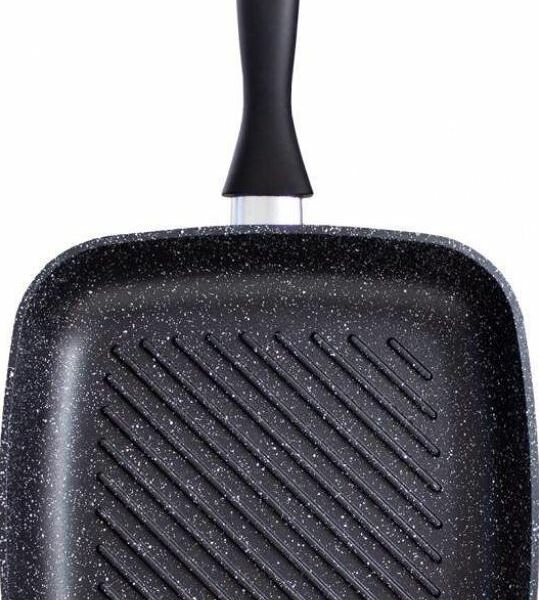 Сковорода гриль Вари Классическая 26см каменная, квадратная, литой алюминий EVKB-36126