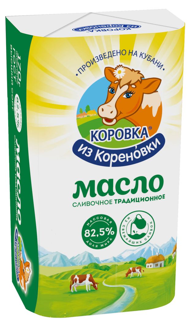 

Масло сливочное Коровка из Кореновки традиционное 82.5%, 400 г
