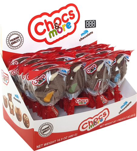 

Шоколад фигурный Fantasy Brands Chocs & More Дракон молочный на палочке 20 г, в ассортименте