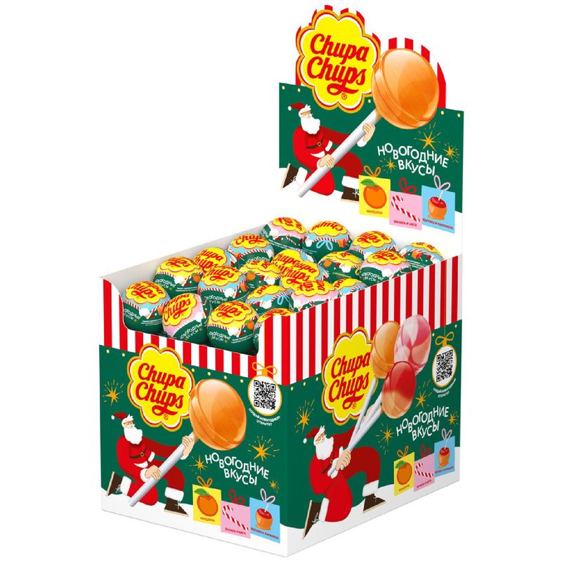 

Карамель Chupa Chups Новогодние вкусы в ассортименте 1 шт 12 г
