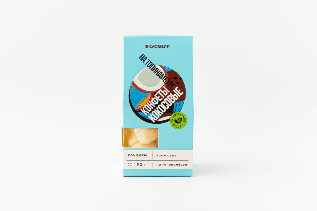 

Конфеты ВкусВилл кокосовые на топинамбуре 90 г