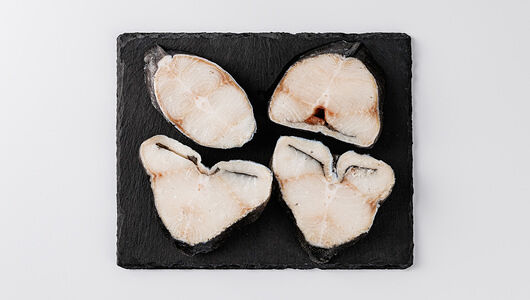 Угольная рыба черная треска стейк замороженный