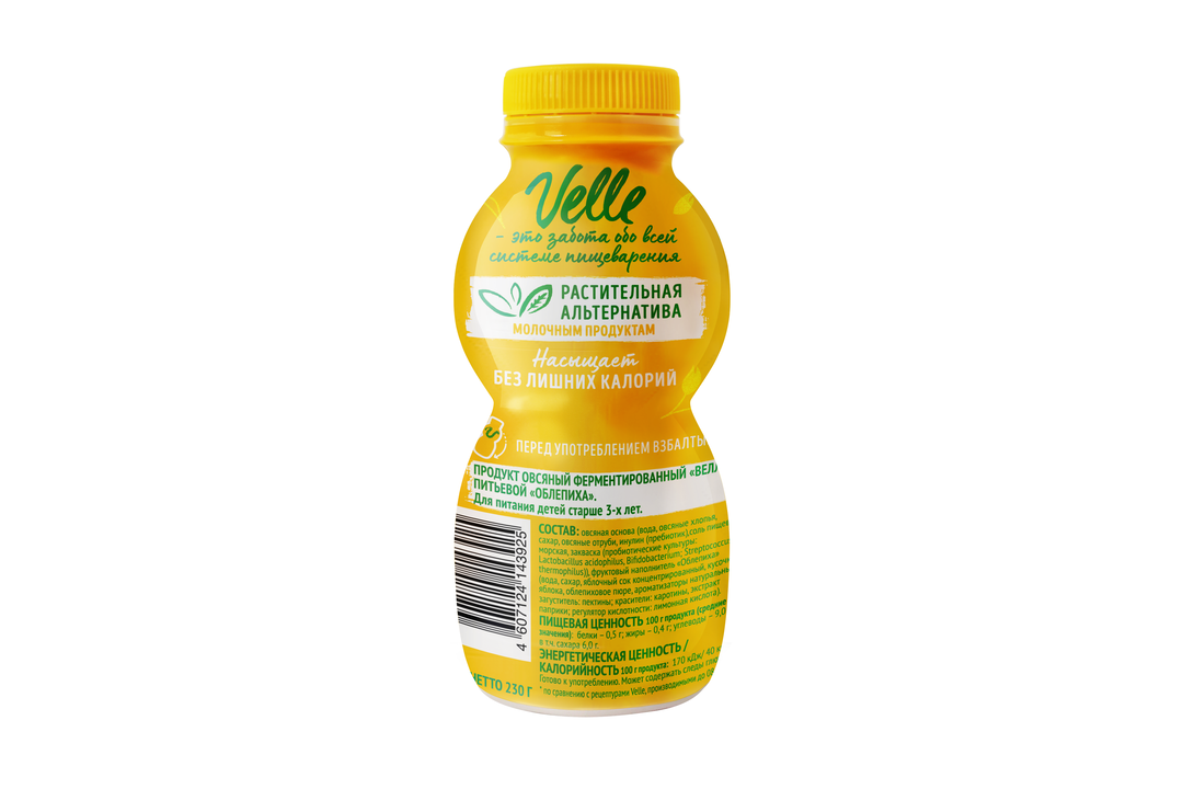 

Продукт овсяный питьевой Velle Облепиха ферментированный, 230 г