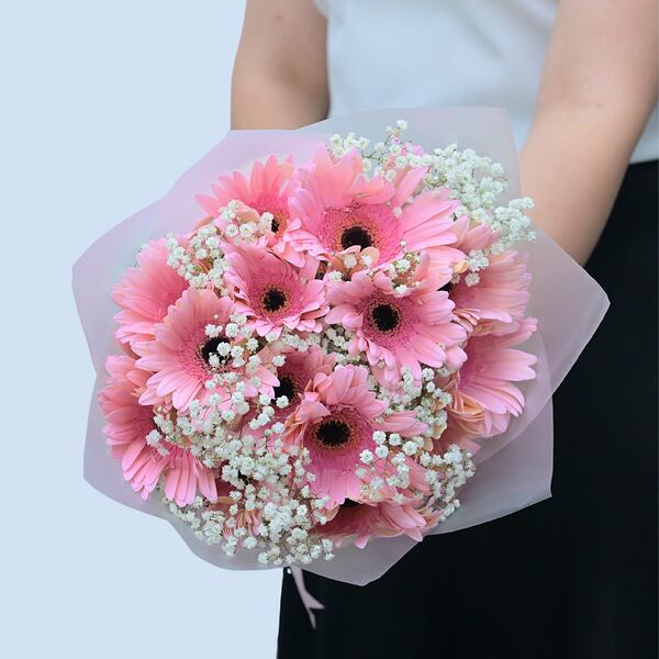 Букет из светло-розовых Гербер