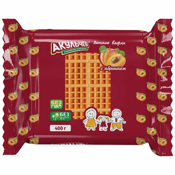 Вафли венские Акульчев Абрикос