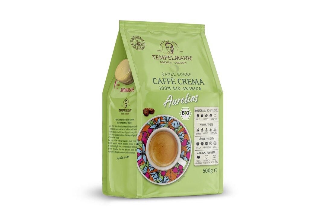 

Кофе в зернах Tempelmann Aurelias Caffe Crema Bio 500 г