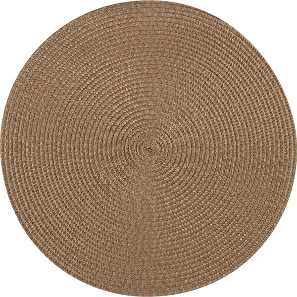 Салфетка сервировочная Рыжий кот плетеная коричневая 38см