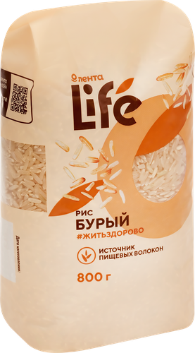 

Рис бурый ЛЕНТА LIFE, 800г