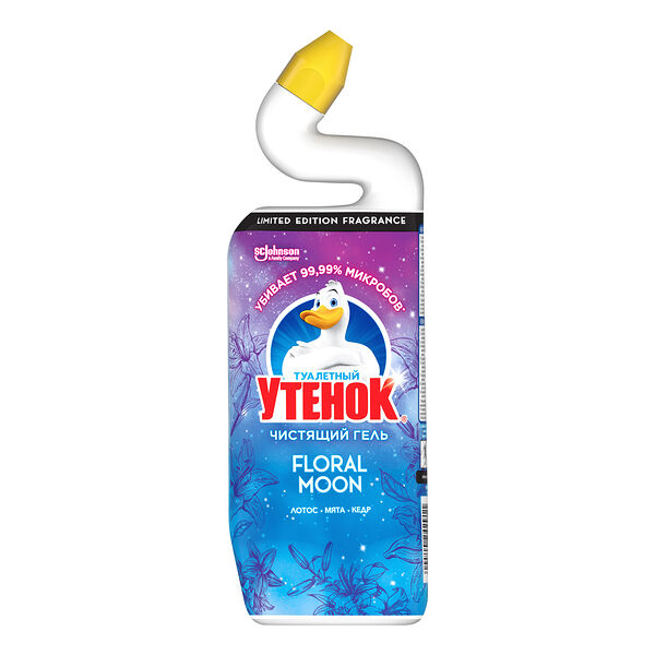 Чистящий гель для унитазов Туалетный Утенок Floral Moon 800 мл