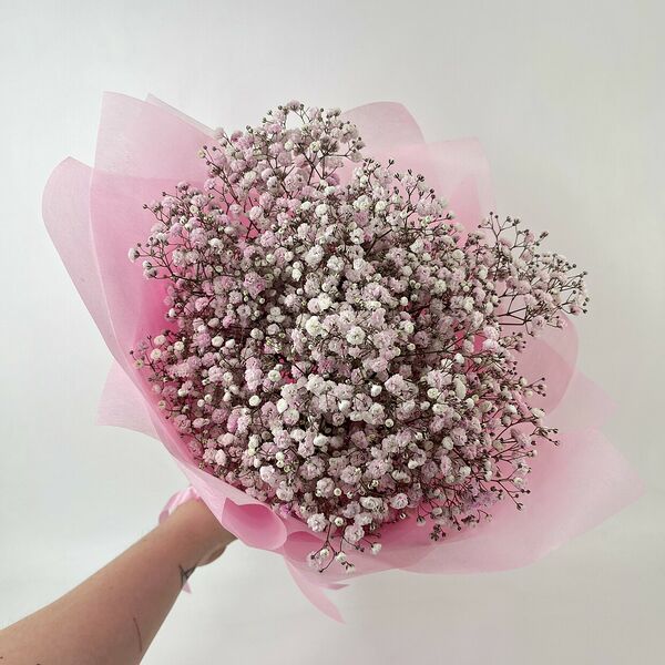 Букет Fluffy из розовой гипсофилы