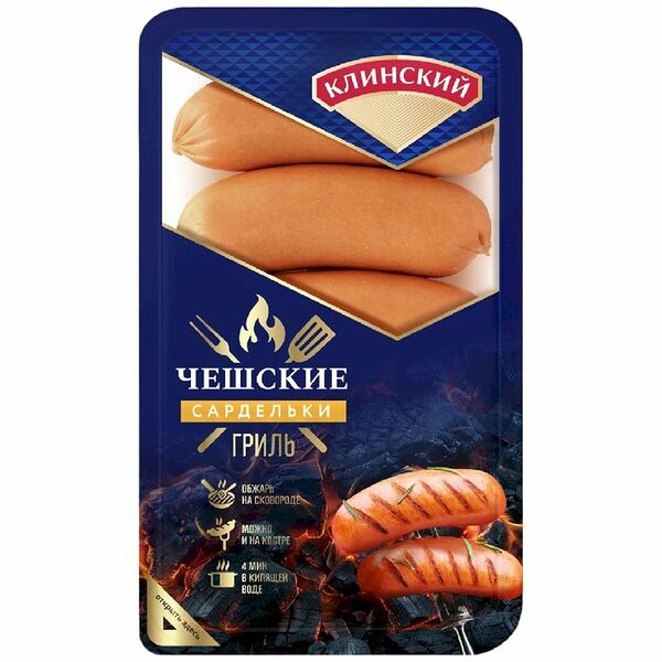 Сардельки варёные Клинский МК Чешские категории Б вес