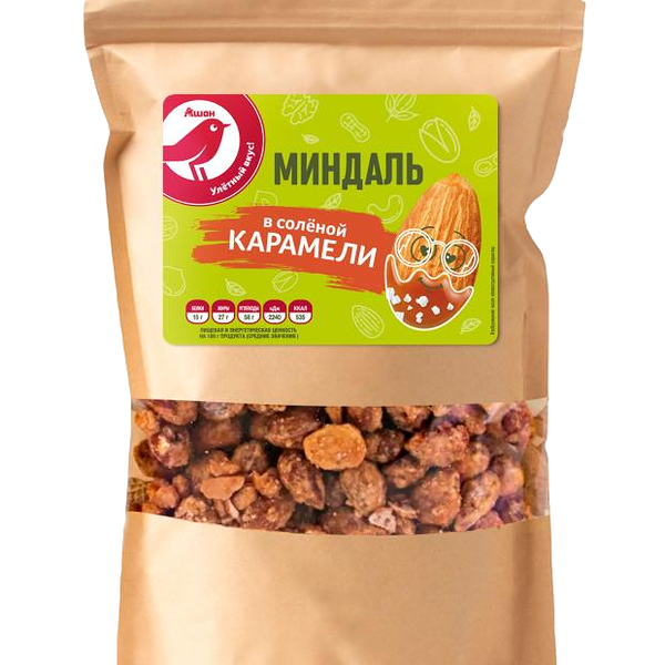 Миндаль АШАН Красная птица в соленой карамели
