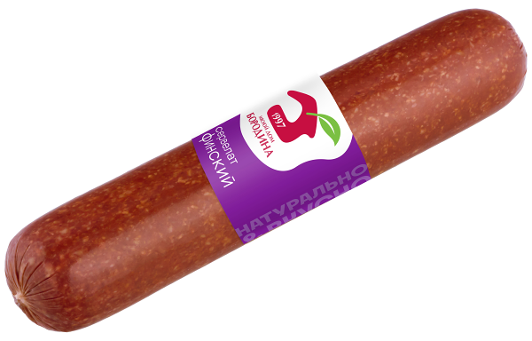 Колбаса варено-копченая Сервелат Финский ТМ Мясной Дом Бородина