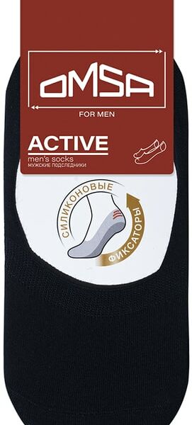 Носки мужские Omsa Active 101 подследники Nero Черный Размер 45-47