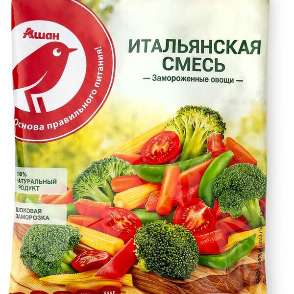 Смесь овощная АШАН Красная птица Итальянская замороженная